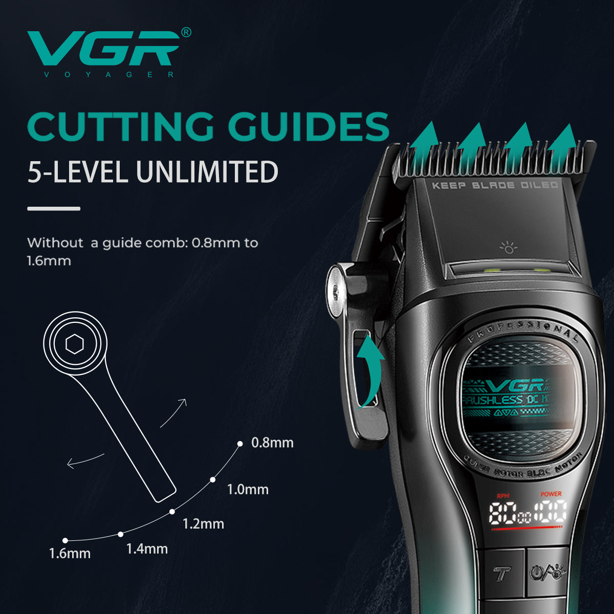 VGR V-888C Professional Hair Clipper for Salon & Men