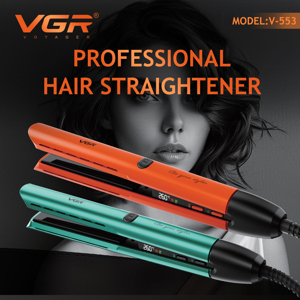 VGR V-553 Professional Hair Straightener for Women & Salon