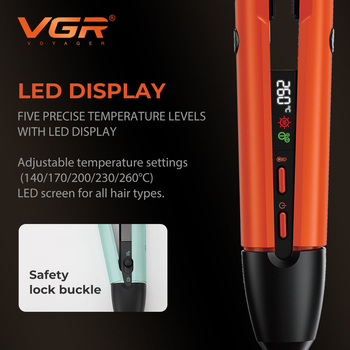 VGR V-553 Professional Hair Straightener for Women & Salon