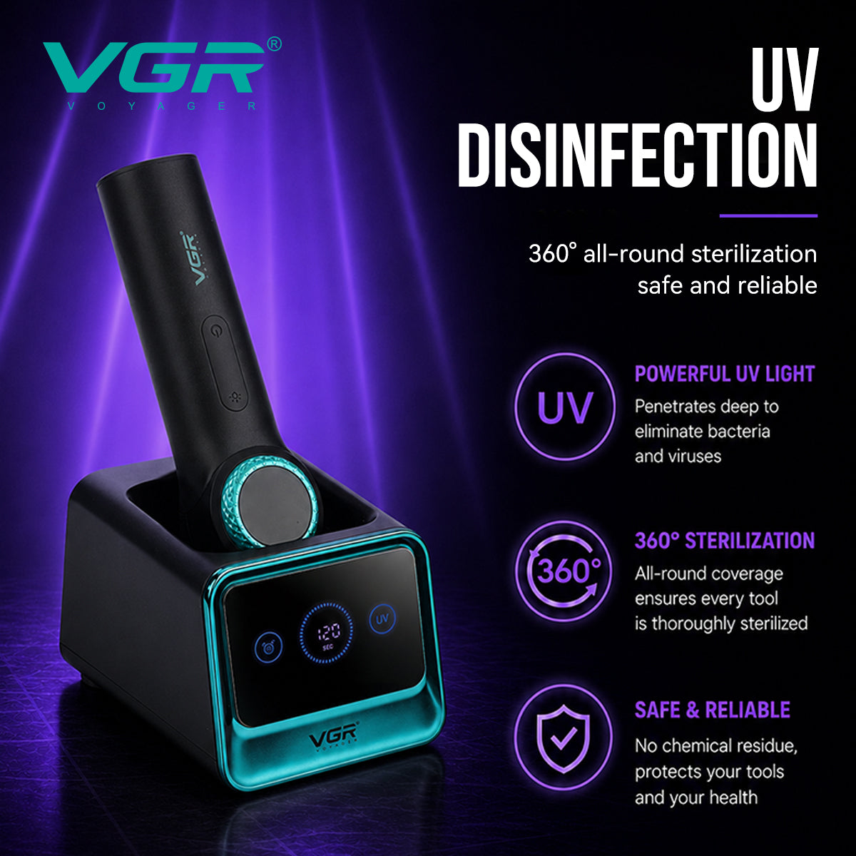 VGR V-841 Sterilizer Machine, Green & Black