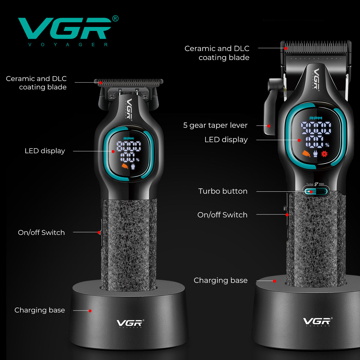 VGR V-886 S3 Professional Barber Combo Kit for Salon & Men