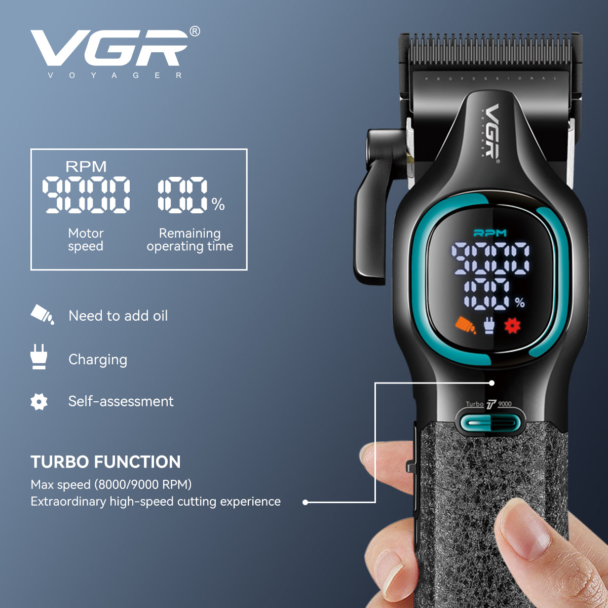 VGR V-886 S3 Professional Barber Combo Kit for Salon & Men