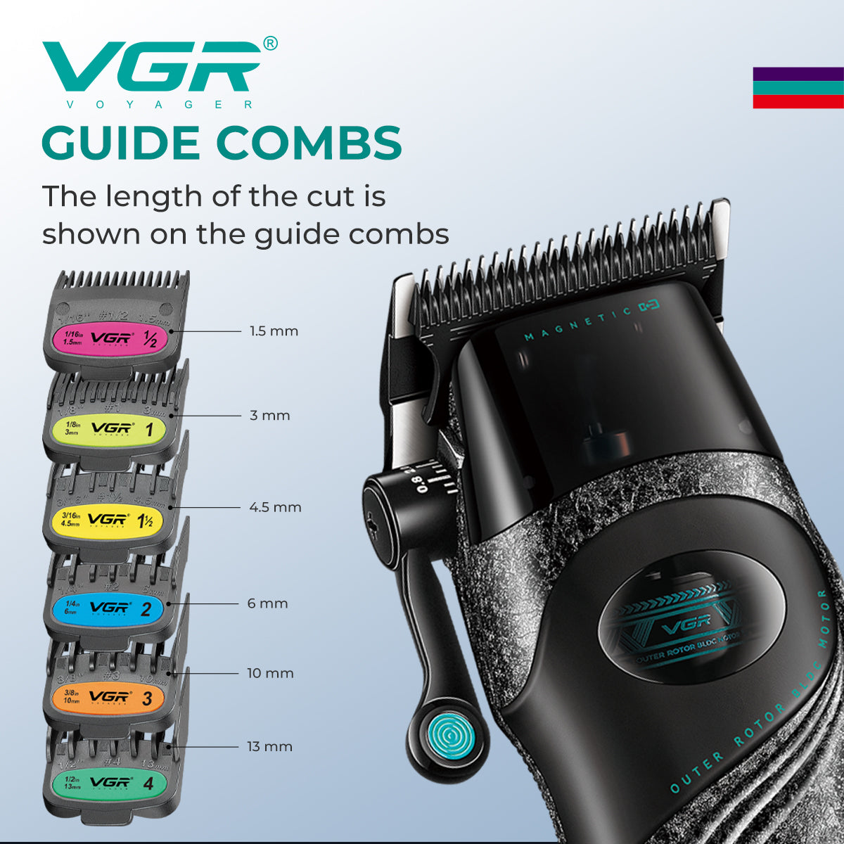 VGR V-857C Professional Hair Clipper for Salon & Men, Black