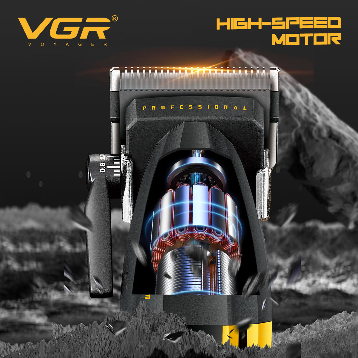 VGR V-285 S4 Professional Barber Combo Kit for Salon & Men, Yellow