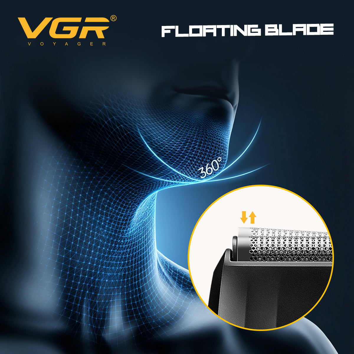 VGR V-285 S4 Professional Barber Combo Kit for Salon & Men, Yellow