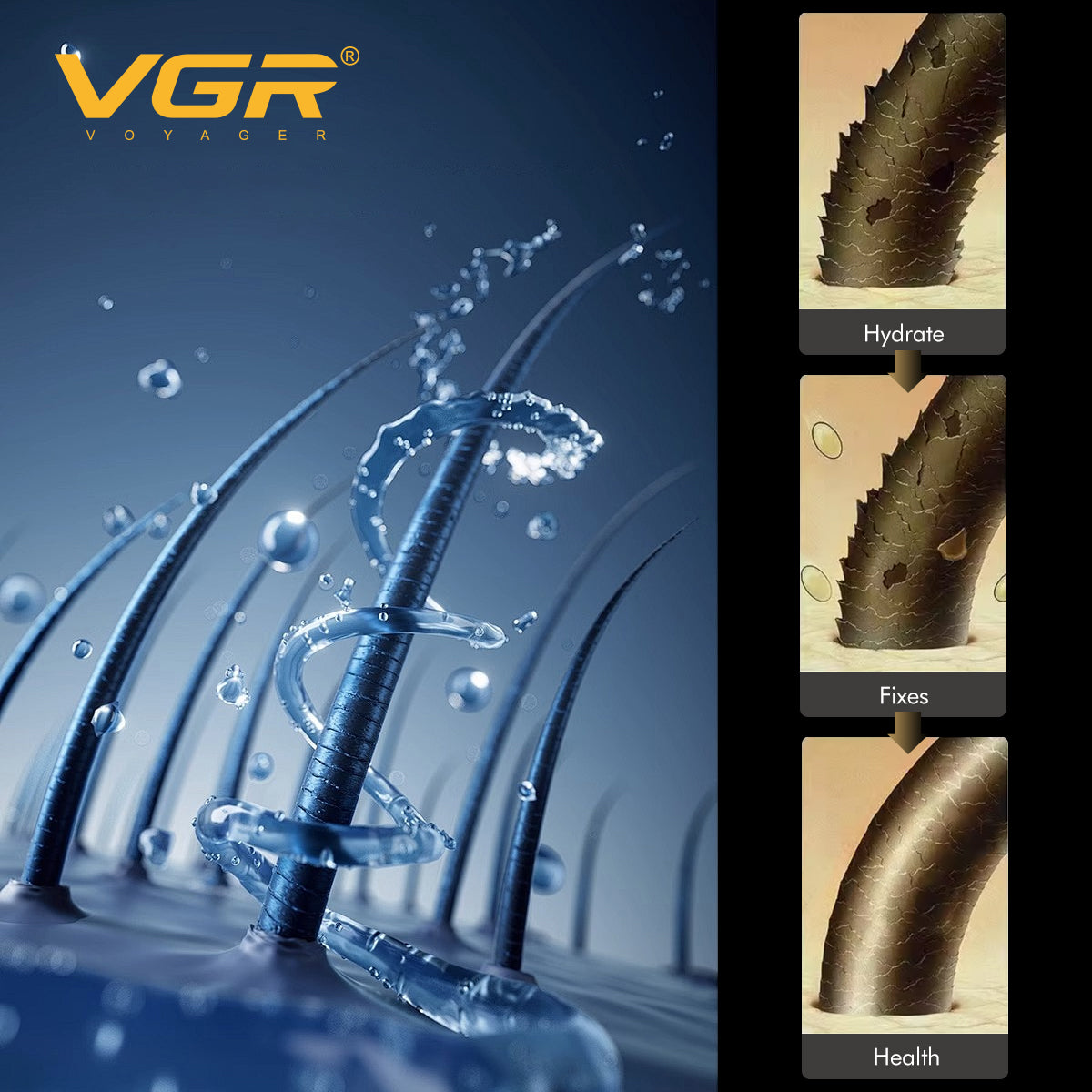 VGR V-285 HD Professional Hair Dryer for Salons, Men and Women, Yellow