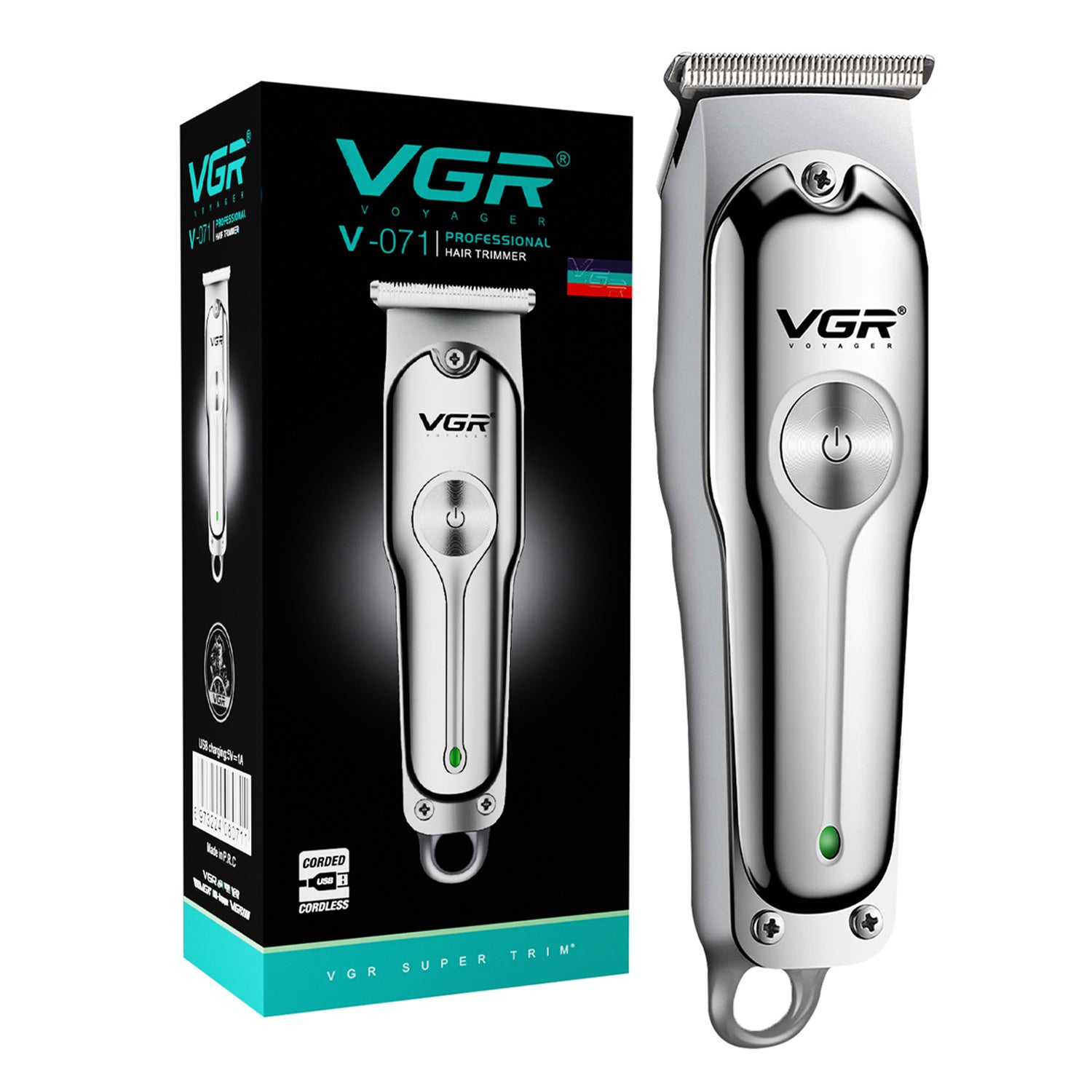 VGR V-071 Hair Trimmer For Men, Silver