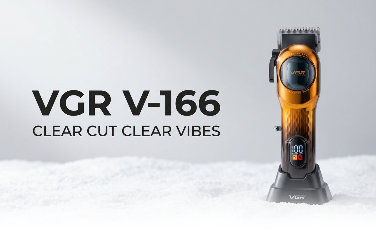VGR V-166 Professional Hair Clipper for Salon Professionals and Personal Use (Gold)