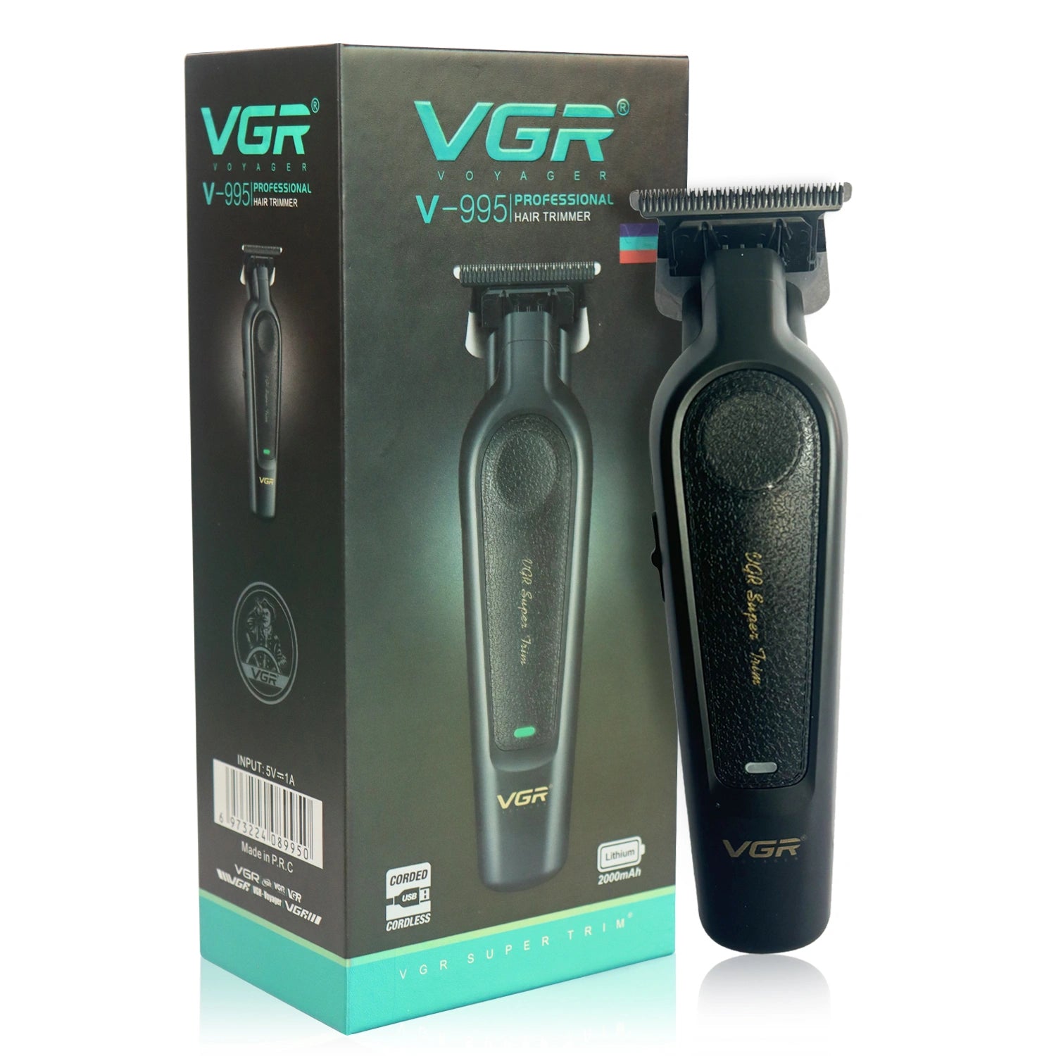 VGR V-995 Professional Hair Trimmer for Men (Black)