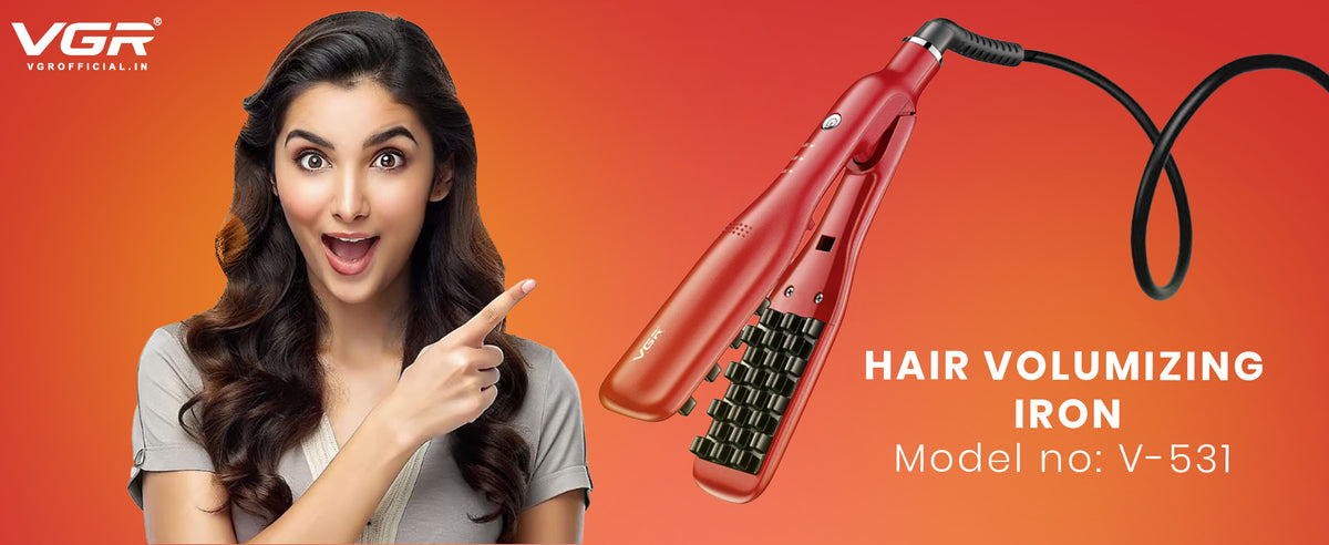 VGR V-531 Hair Volumizer 165°C to 210°C Heat Producer For Women, Red