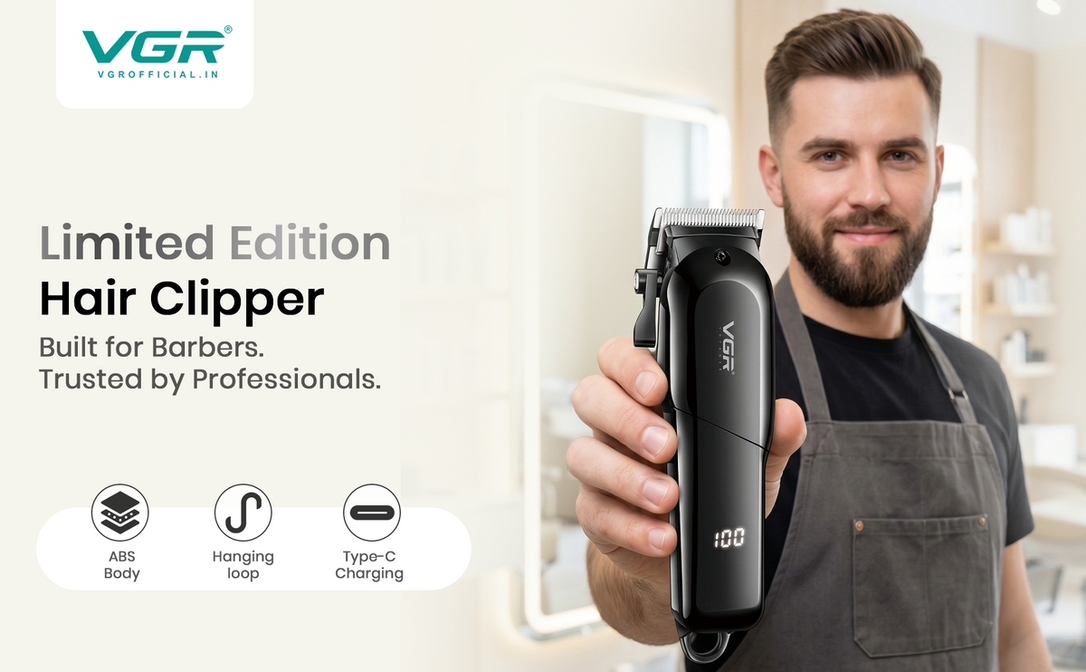 VGR VL-118 Limited Edition Hair Clipper For Men, Black