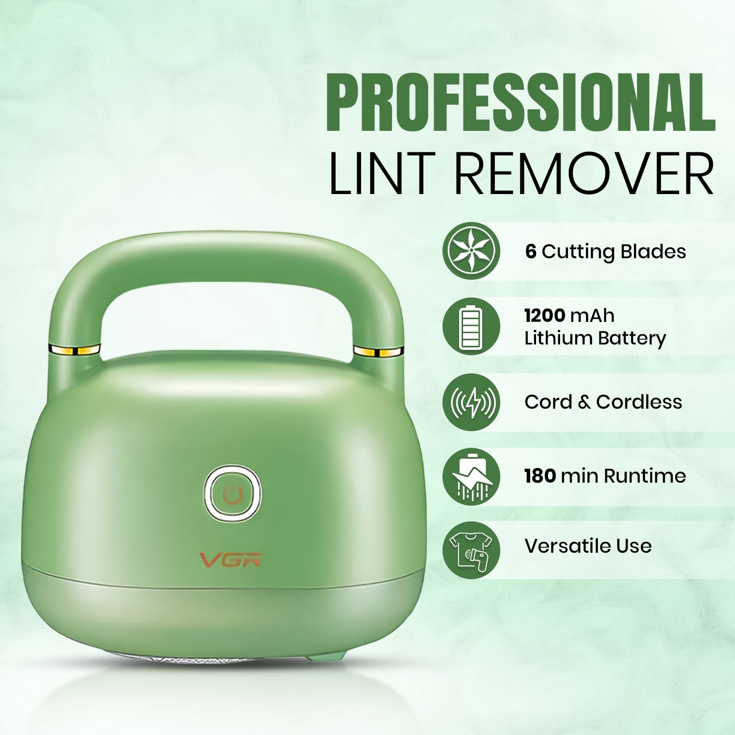 VGR V-818 Professional Lint Remover Lint Roller (Green)