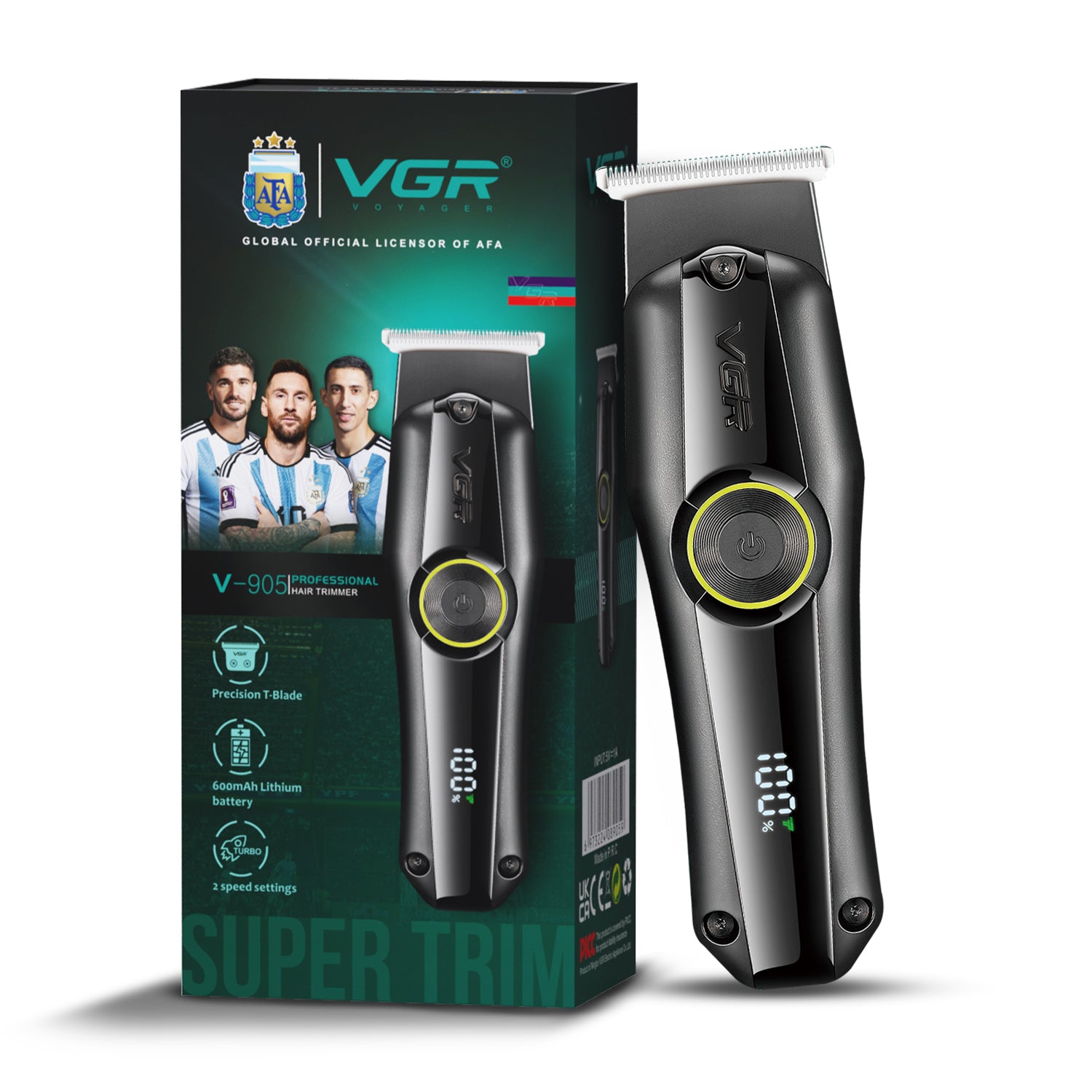 VGR V-905 Professional Hair Trimmer for Men & Salon (Black)