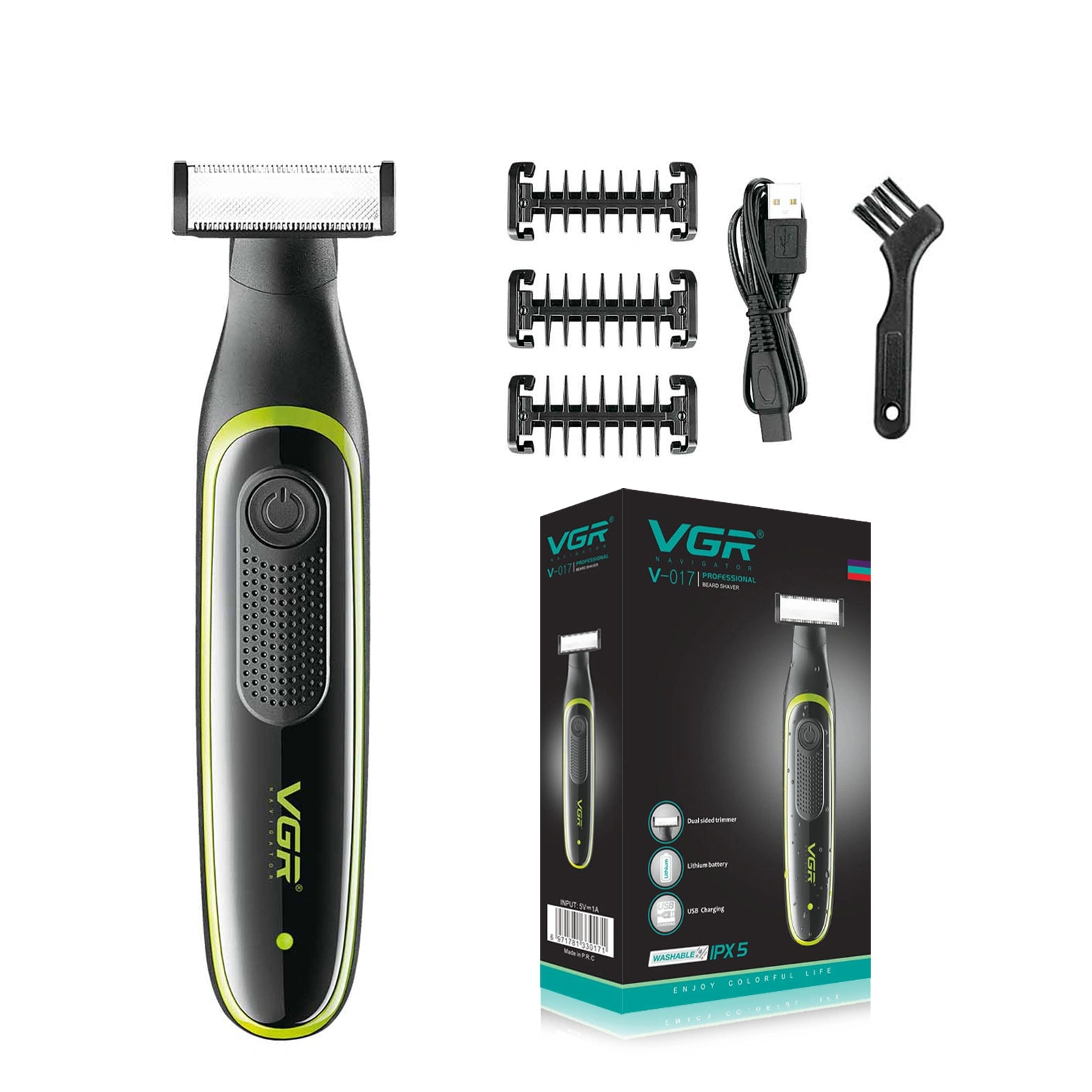 VGR V-017 Men's Electric Beard Shaver, Black