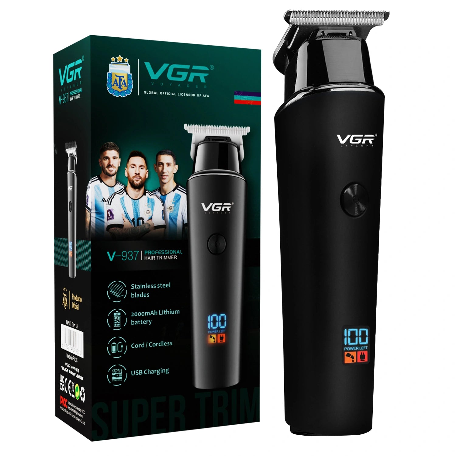 VGR V-937 Hair Trimmer For Men, Black