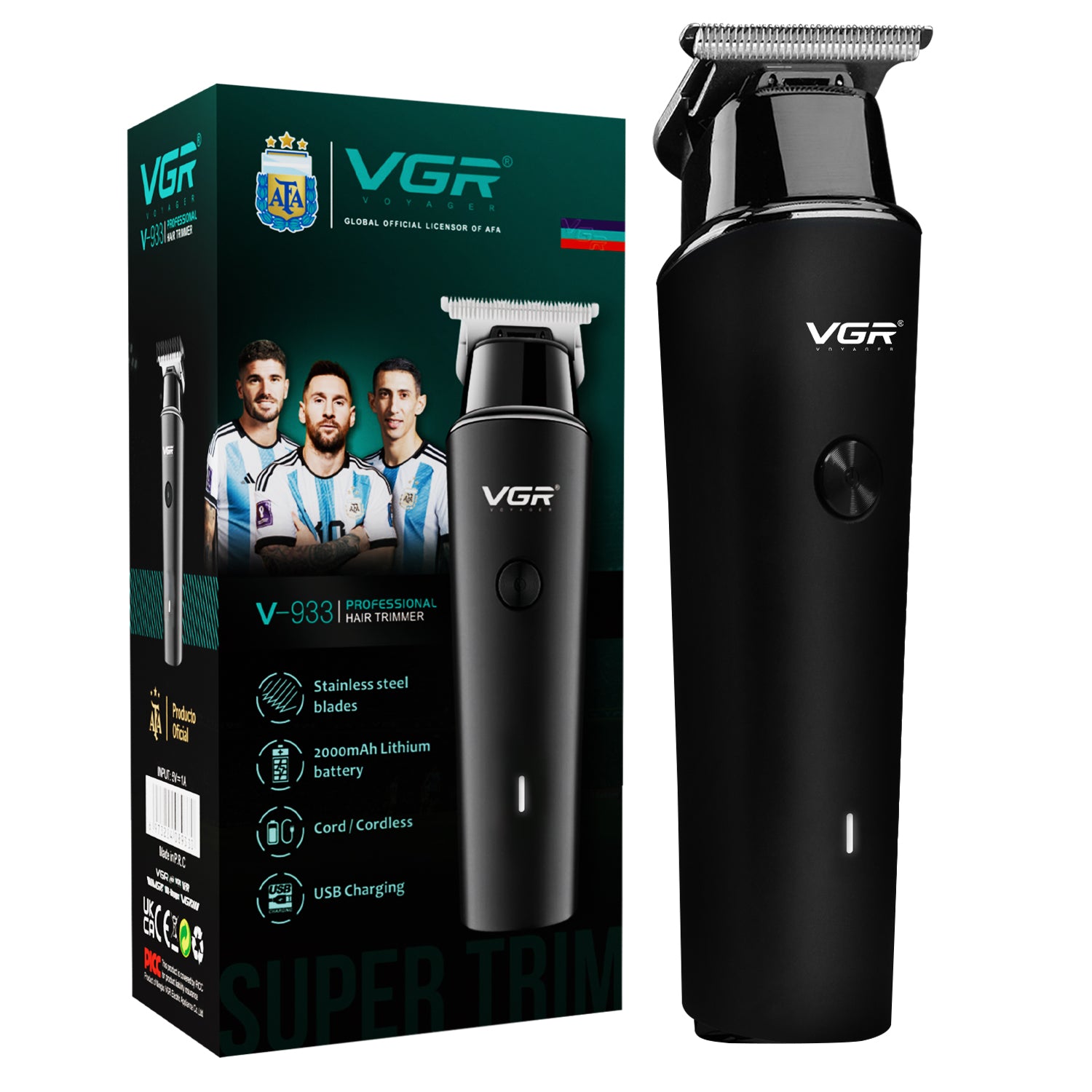 VGR V-933 Hair Trimmer For Men, Black