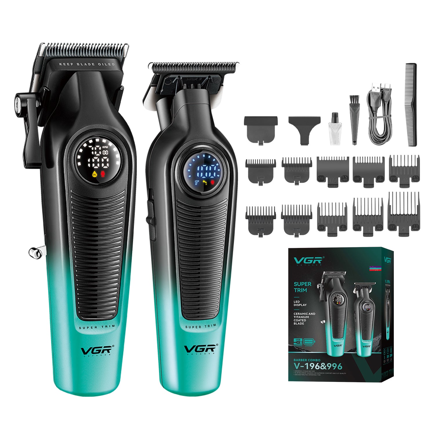 VGR V-196 & V-996 Professional Barber Combo