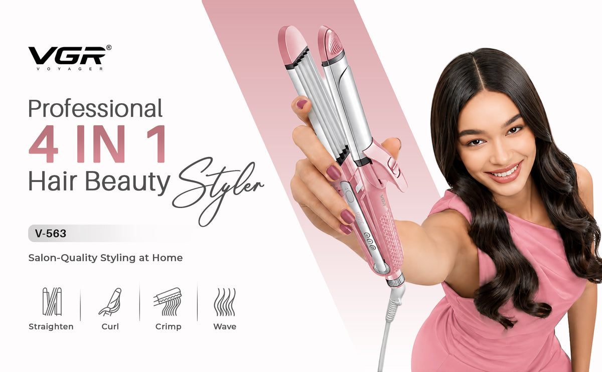 VGR V-563 Professional 4 in 1 Hair Beauty Styler (Pink)
