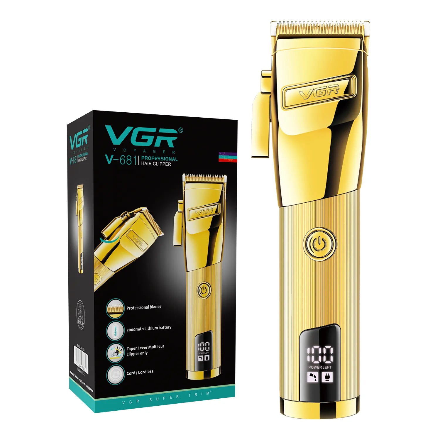 VGR V-681 Hair Clipper For Men, Gold