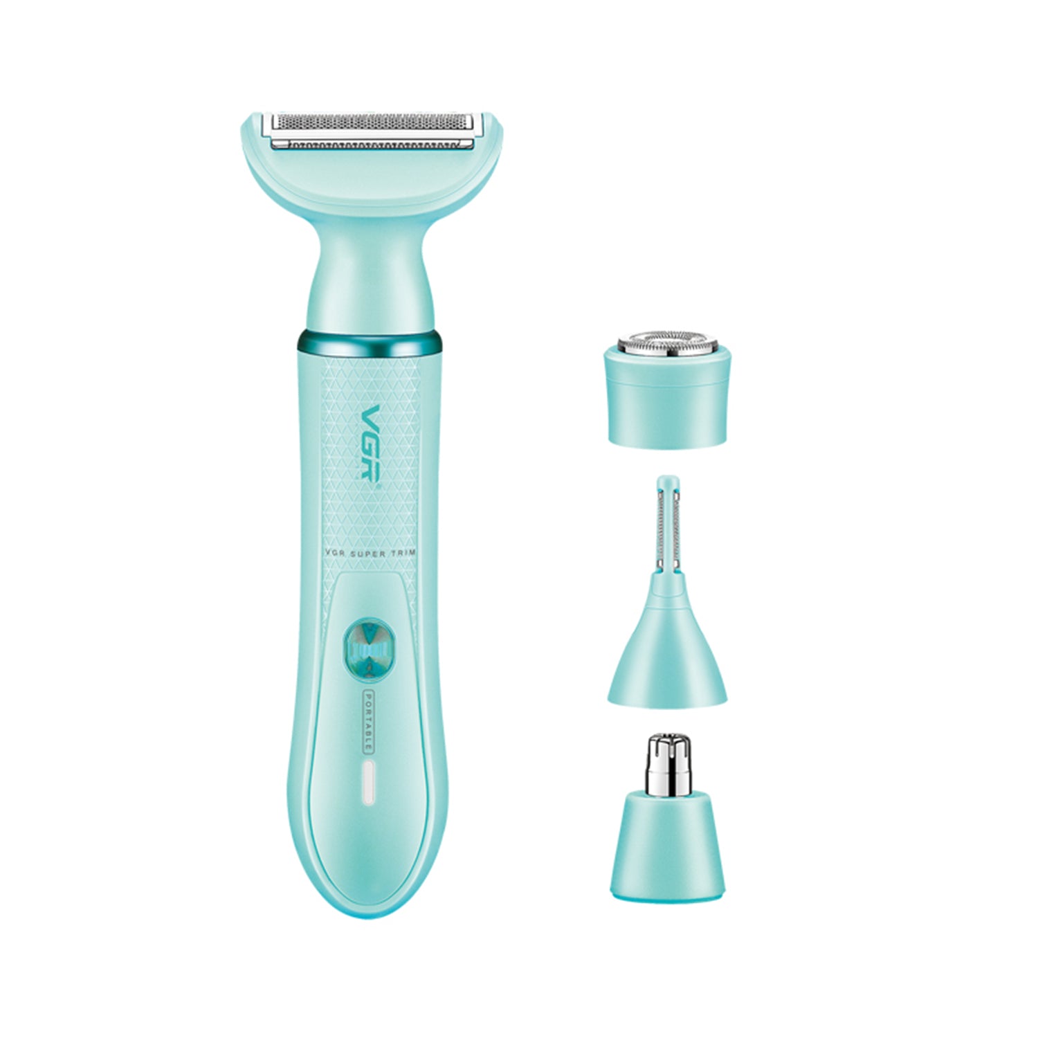 VGR V-761 Professional 4-in-1 Lady Shaver Set | Waterproof Cordless Grooming Kit for Women
