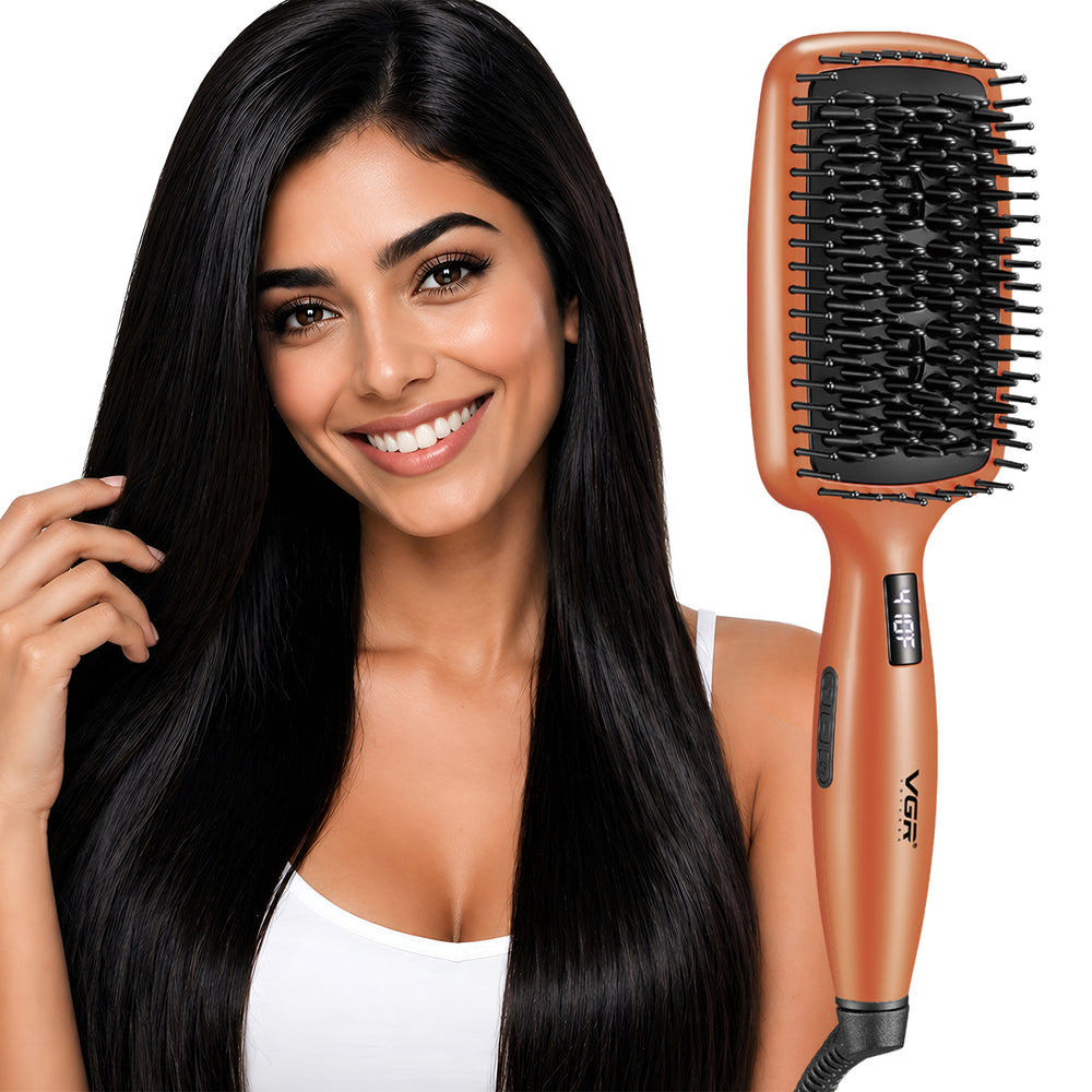VGR V-527 Professional Hair Straightener Comb, Orange