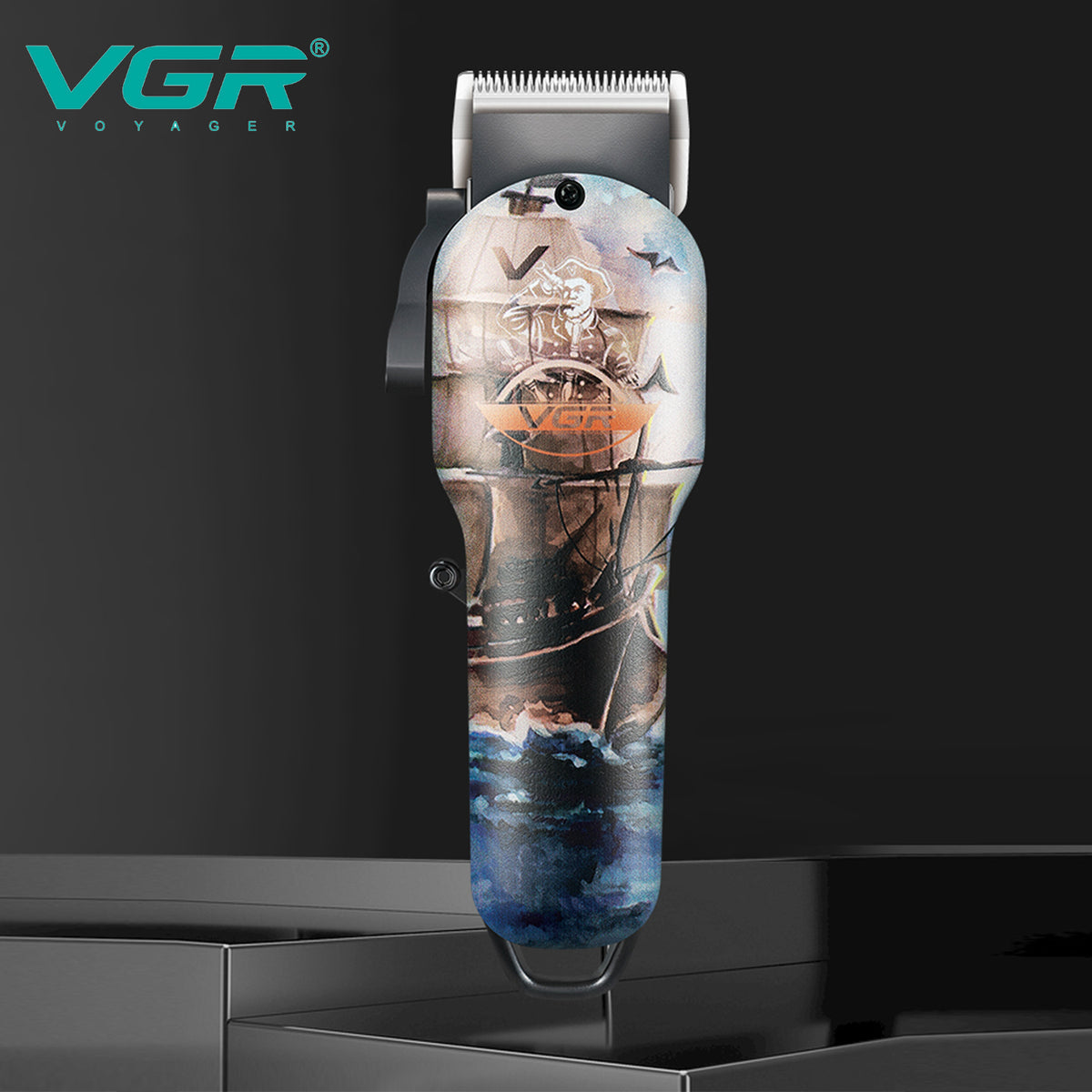 VGR V-690 Hair Clipper For Men, Stainless Steel Blade, 150 Min Runtime, 1400mAh, Brown