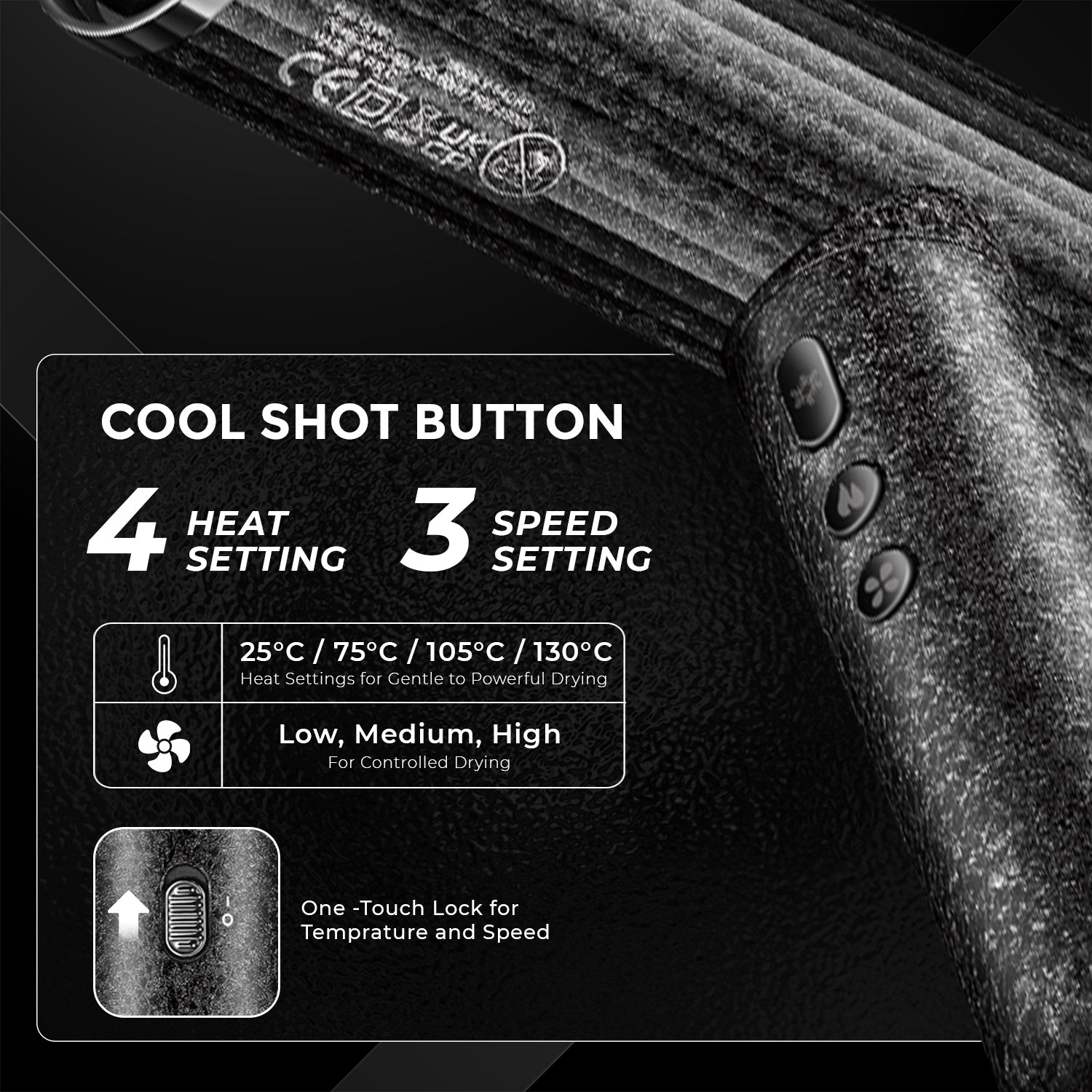 VGR V-640HD Professional Hair Dryer | Barber Series | 1600–1900W High-Speed BLDC Motor