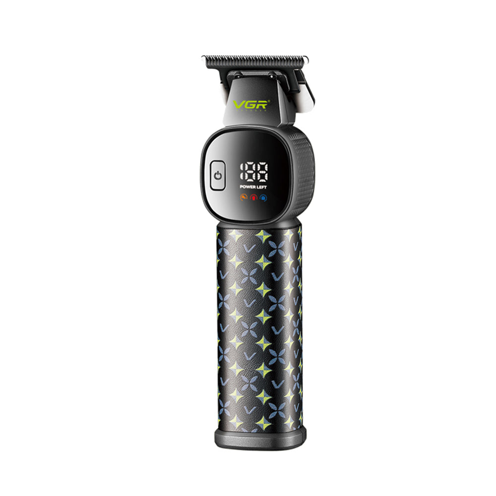 VGR V-185 Professional Hair Trimmer For Men, 220 Min Runtime, 1500mAh Battery, 6500 RPM, Green & Black