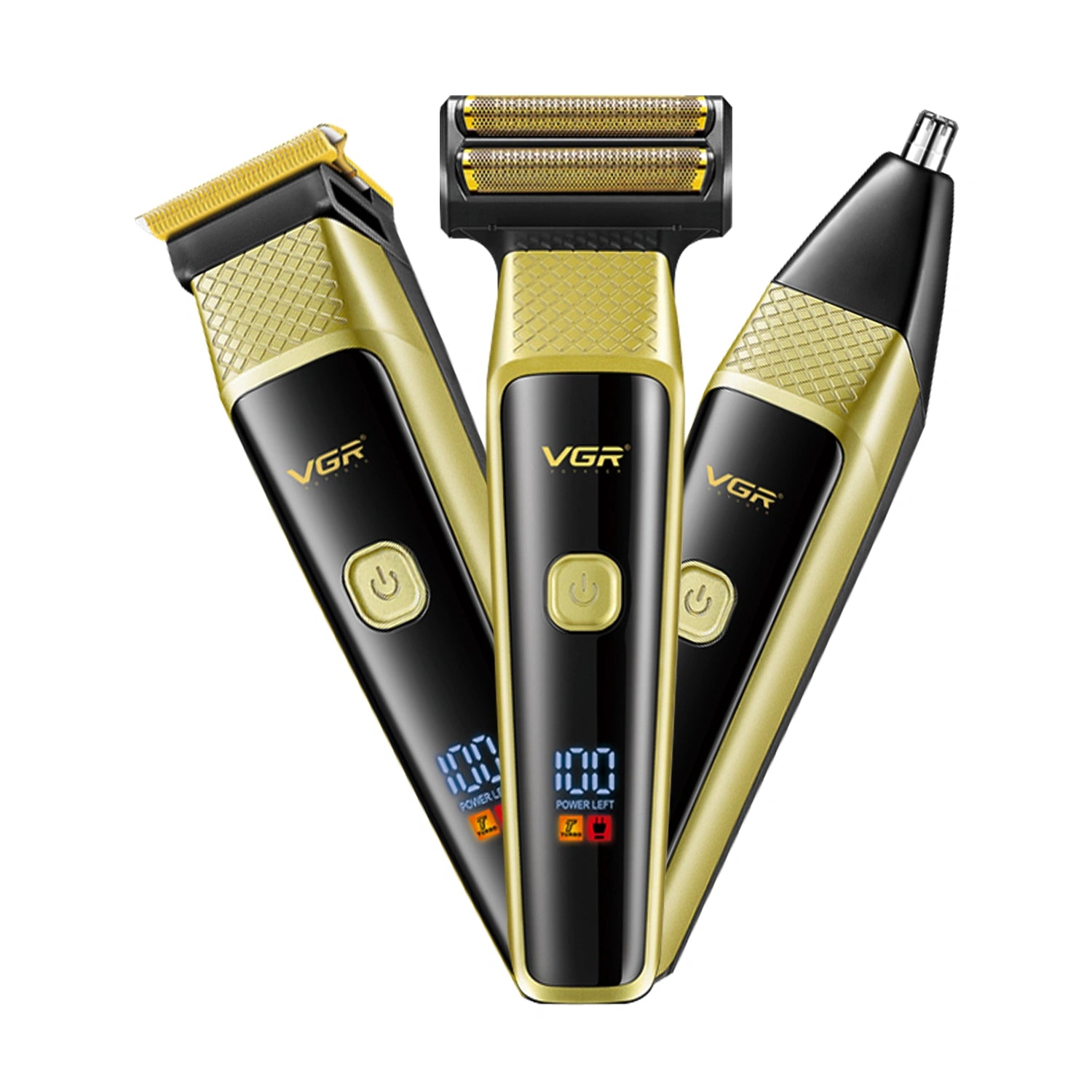 VGR VL-366 Limited Edition Professional 3 in 1 Grooming Kit, (Gold)