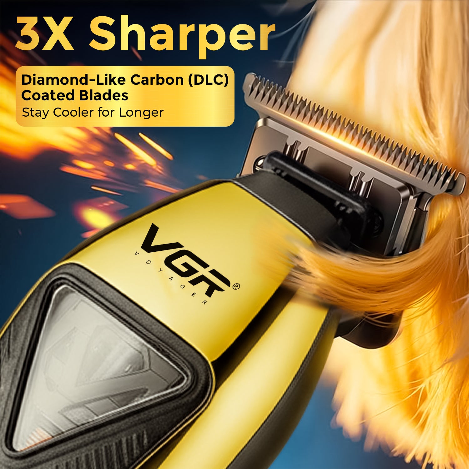 VGR V-994 Professional Salon Series Hair Trimmer for Men, Gold