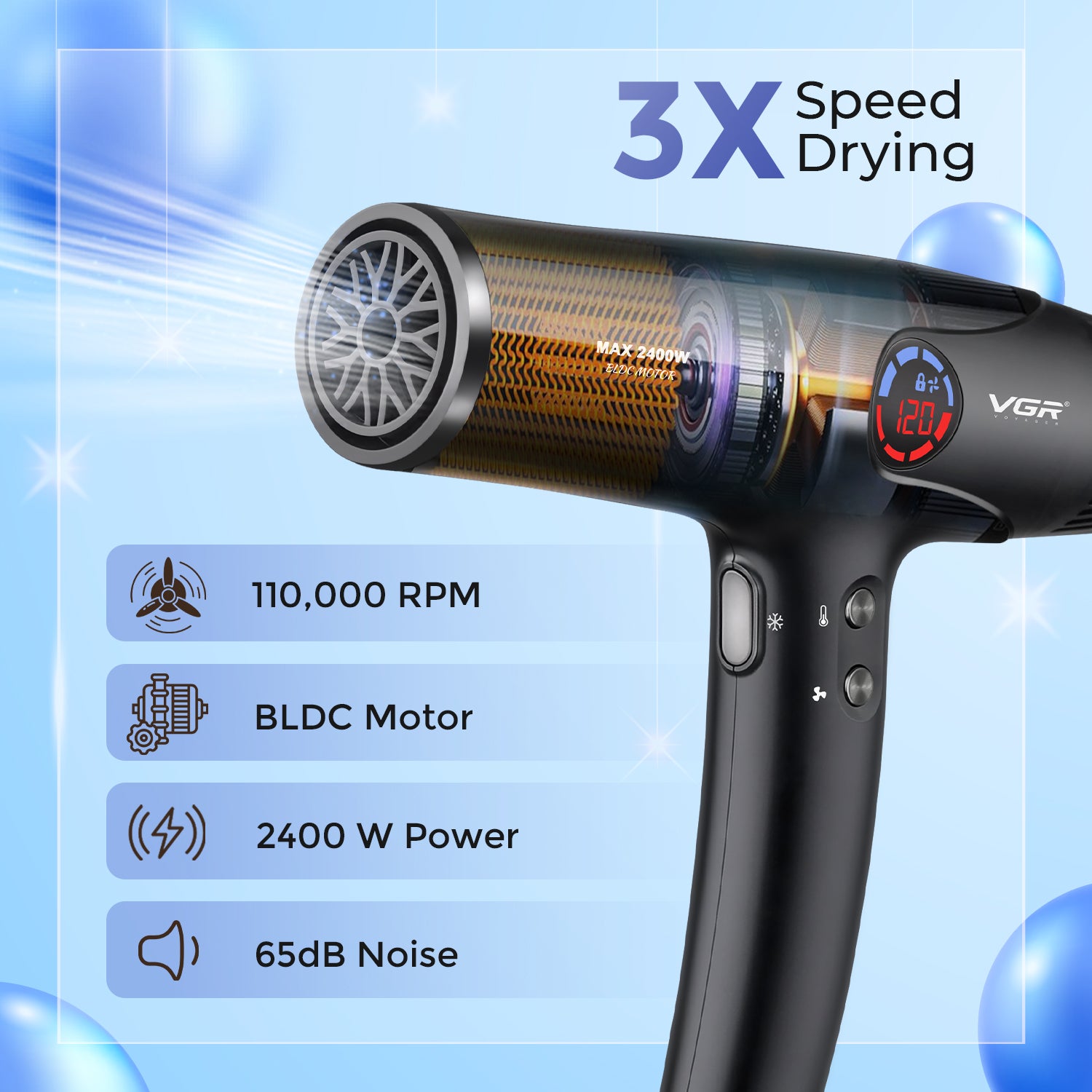VGR V-469 Professional BLDC Hair Dryer