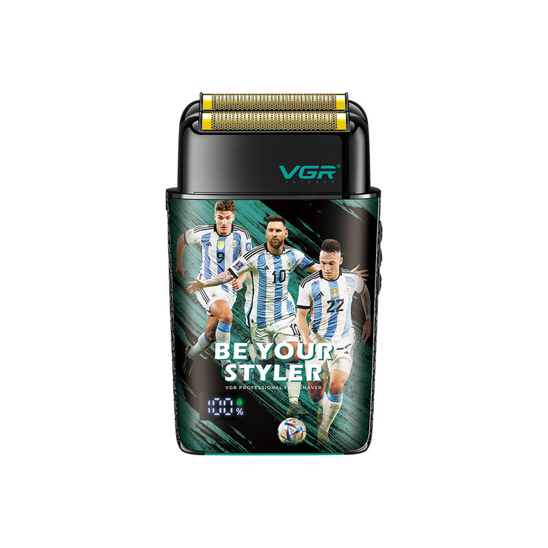 VGR V-309 Professional Foil Shaver with 120 Min Runtime, Green Black