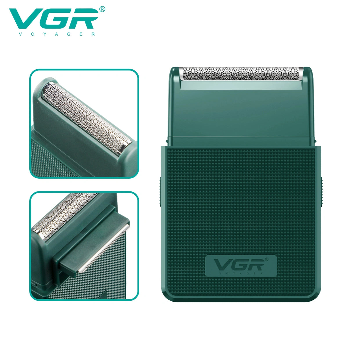 VGR V-376 Professional Pocket Size Shaver For Men  (Green)