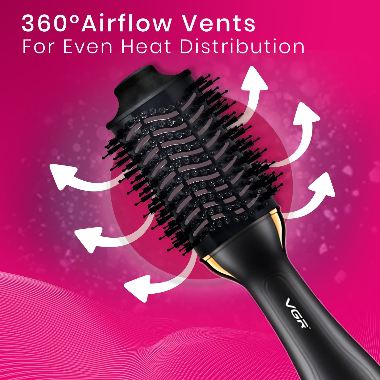 VGR V-492 Professional Hot Air Brush for Women (1000W, Black)