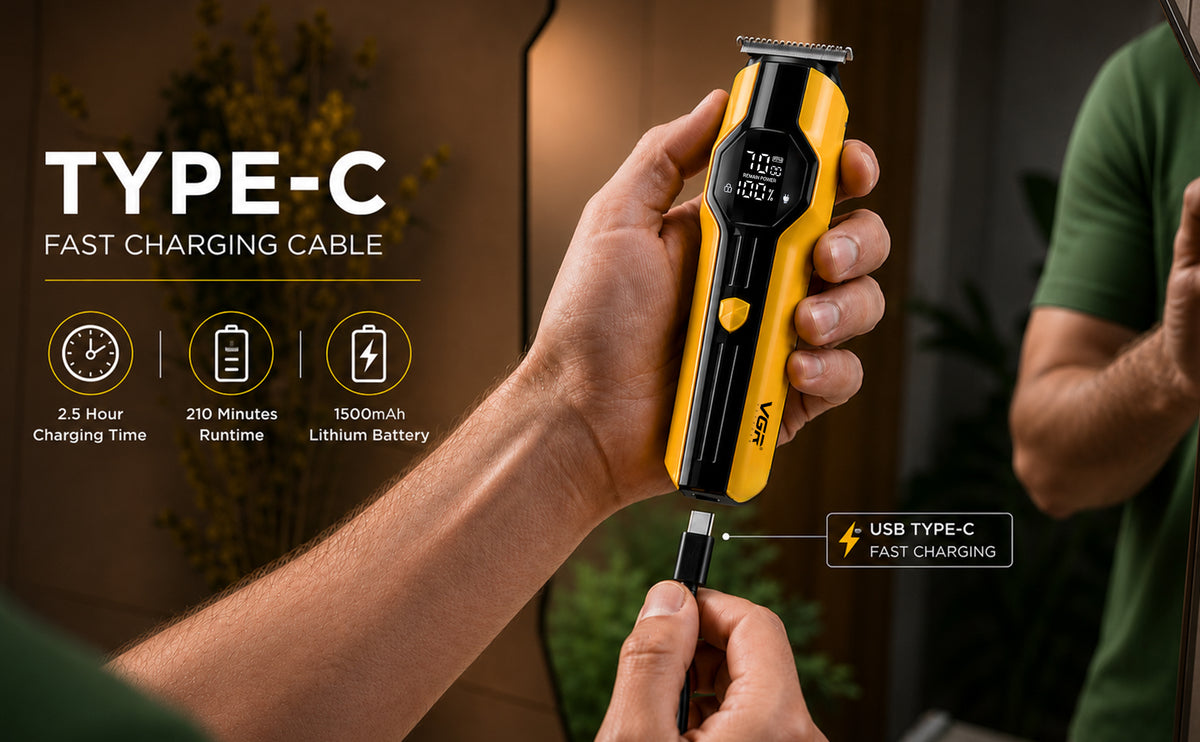 VGR V-173 Professional Grooming Kit with 210 Min Runtime, Yellow