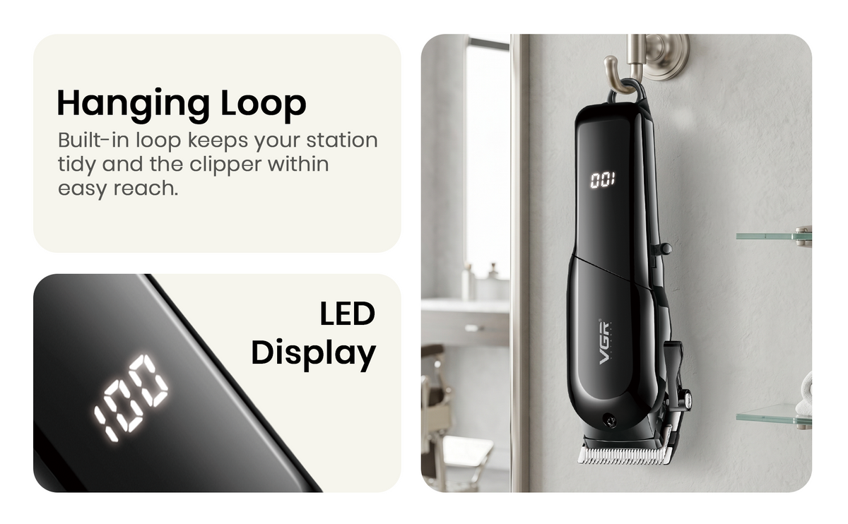 VGR VL-118 Limited Edition Hair Clipper For Men, Black