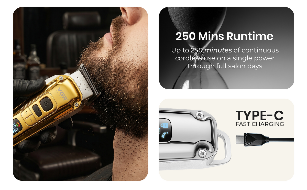 VGR V-006 Professional Hair Clipper For Men, Gold (Copy)