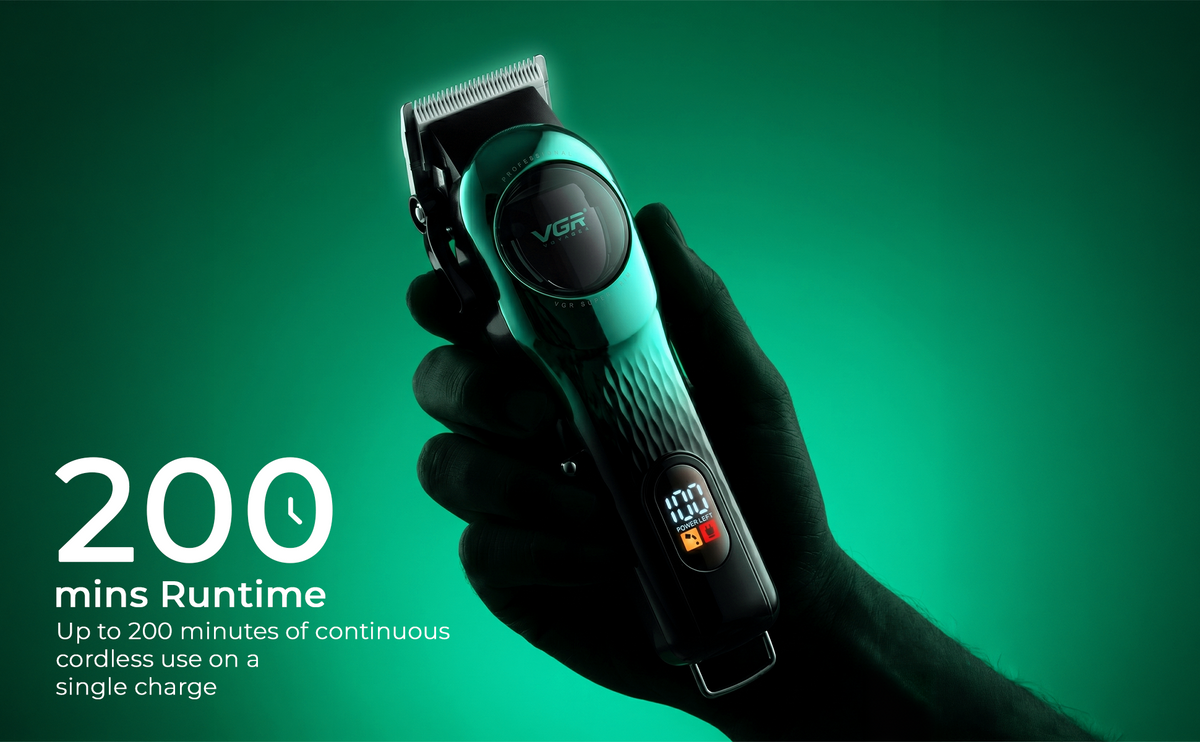 VGR V-166 Professional Hair Clipper for Salon Professionals and Personal Use, Green