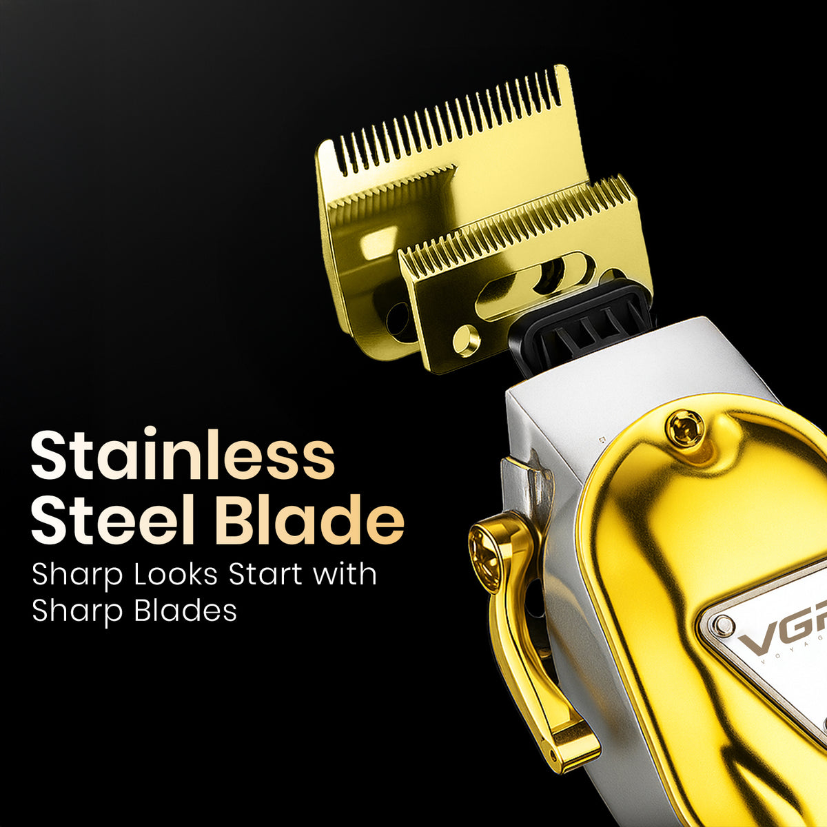 VGR V-140 Professional Hair Clipper For Salon & Men with 300 Min Runtime, Gold