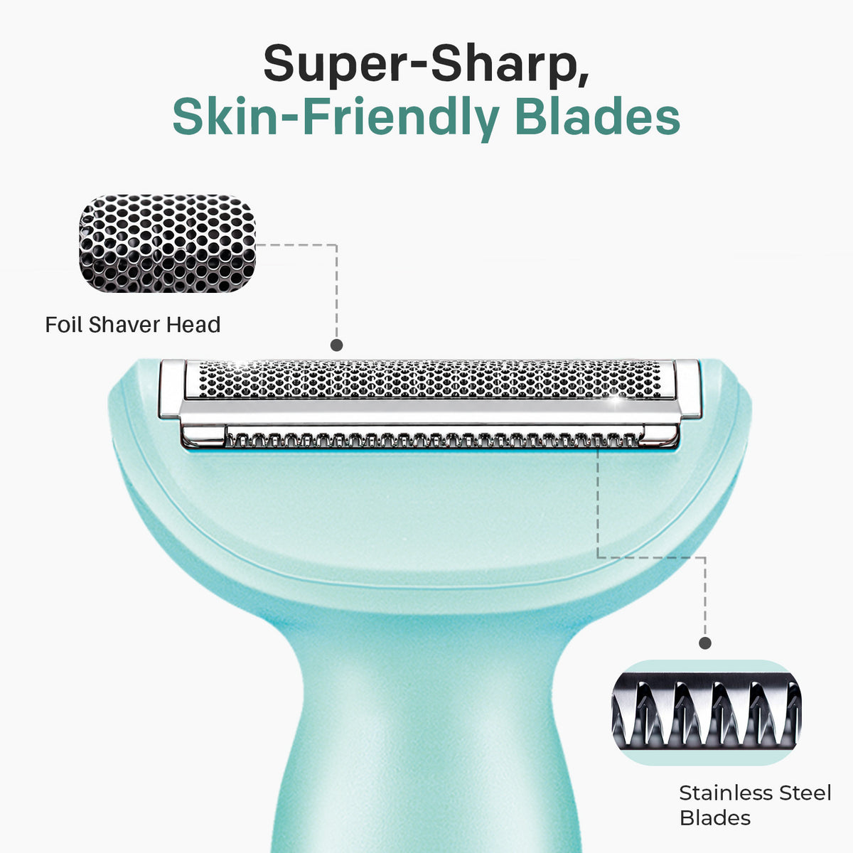 VGR V-761 Female 4-in-1 Bikini Grooming Kit, Blue