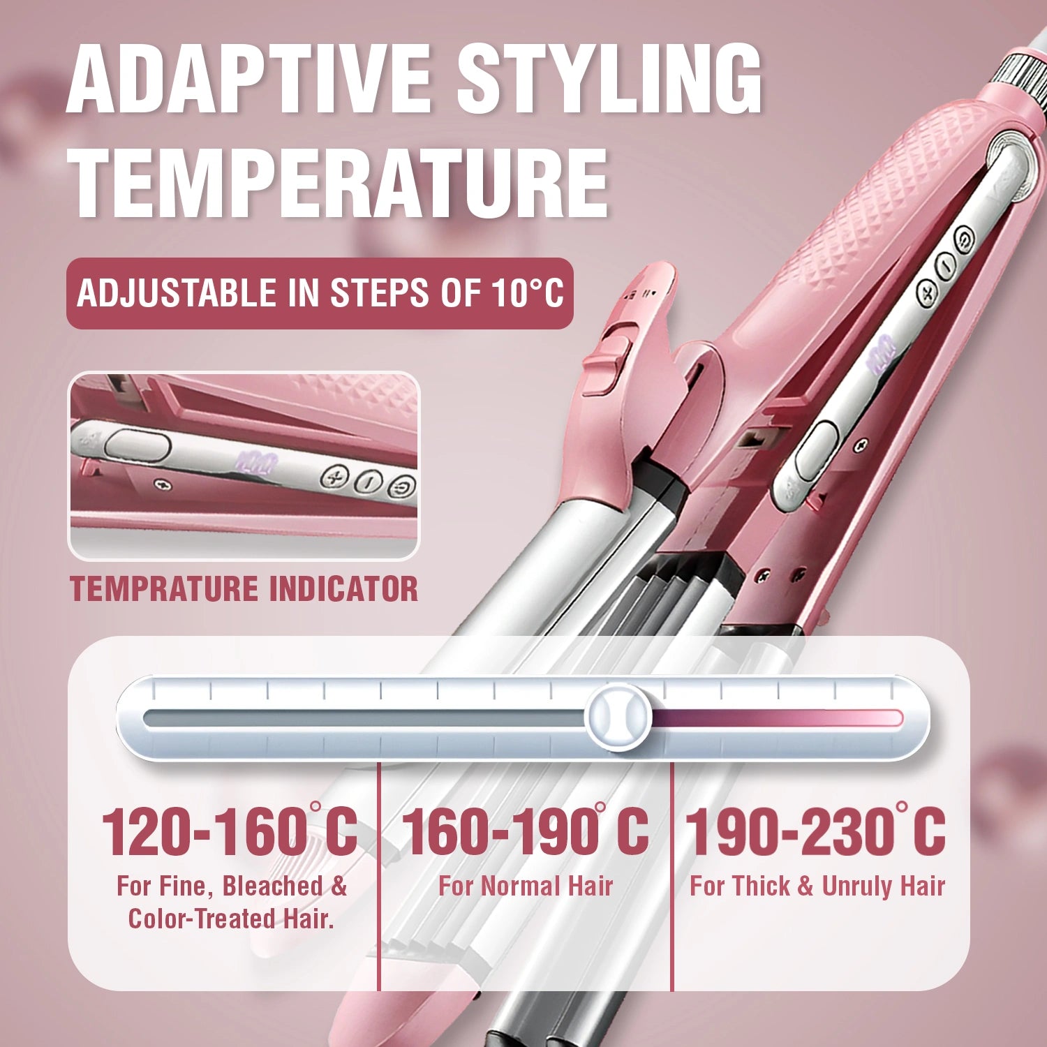 VGR V-563 Professional 4 in 1 Hair Beauty Styler (Pink)