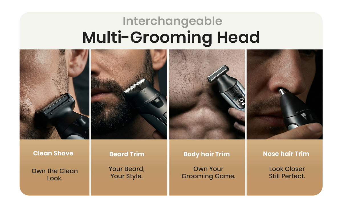 VGR V-634 Professional Grooming Kit with 150 Min Runtime, Grey