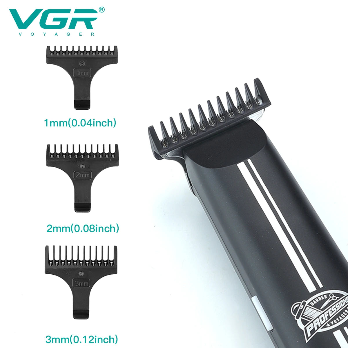 VGR V-007 Hair Trimmer For Men, Black