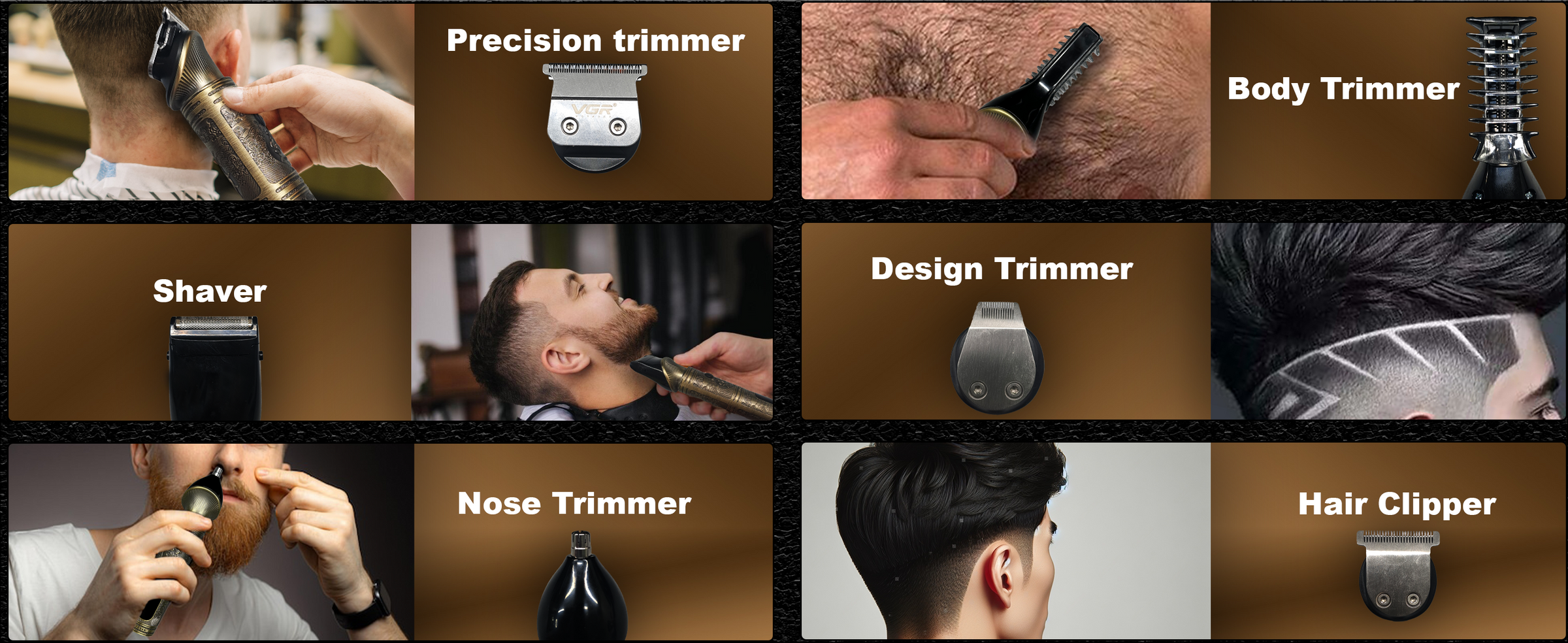 VGR V-106 Men's 16 in 1 Grooming Kit Gold