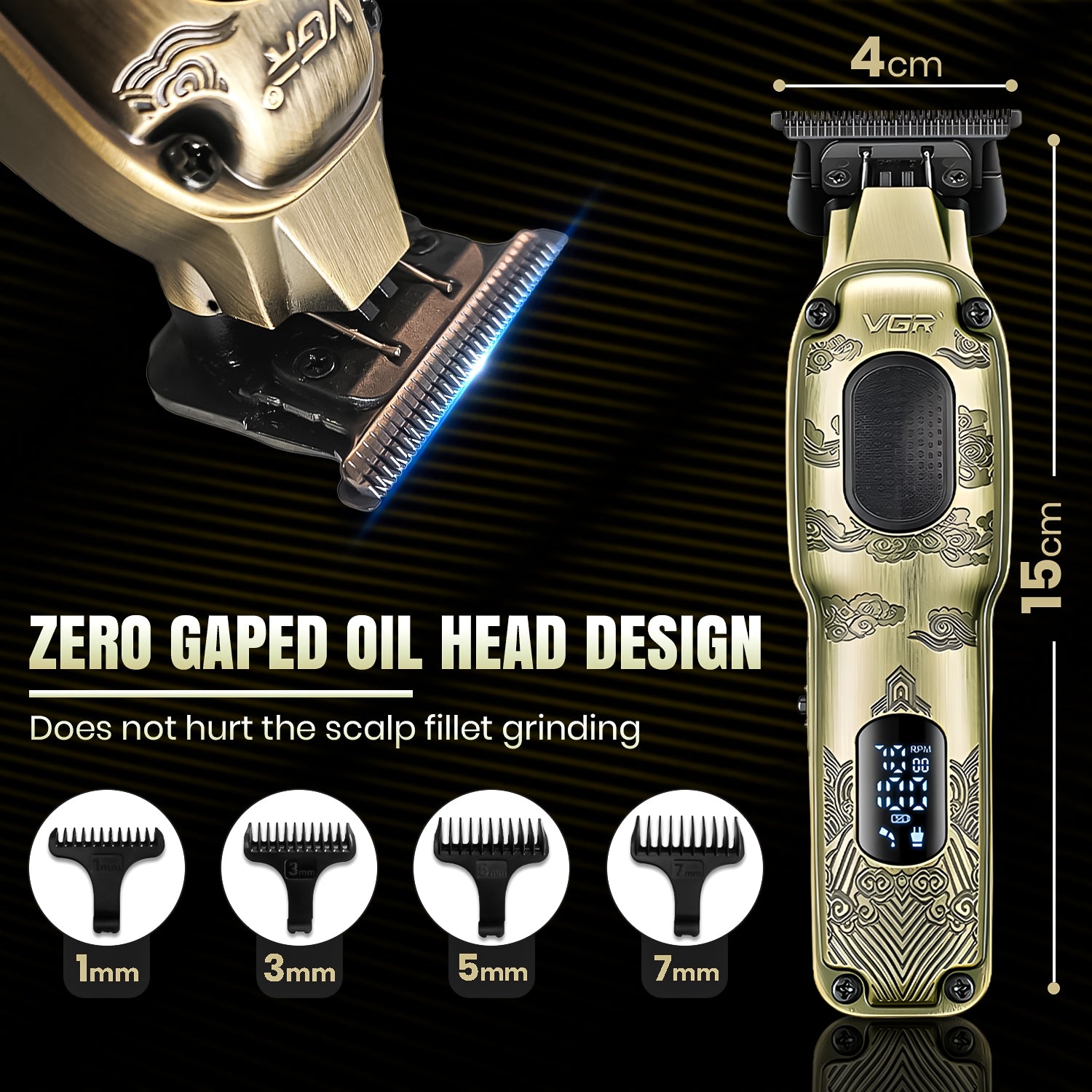 VGR V-954 Professional Cord/Cordless Hair Trimmer for Men's