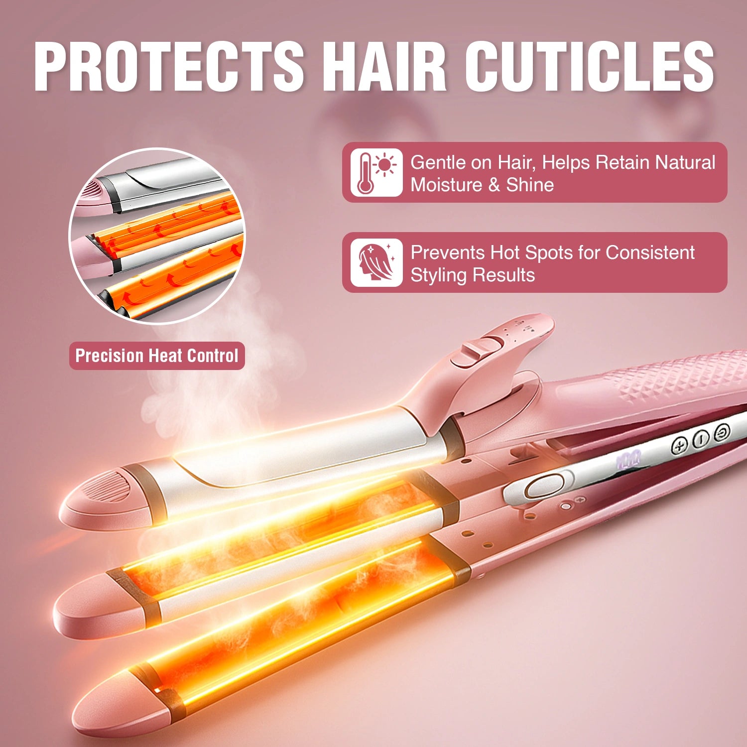 VGR V-563 Professional 4 in 1 Hair Beauty Styler (Pink)