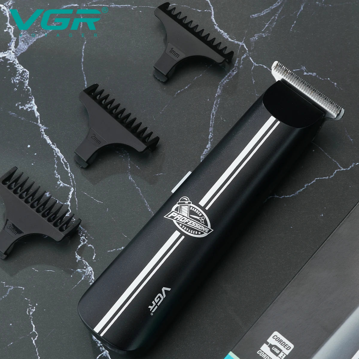 VGR V-007 Hair Trimmer For Men, Black