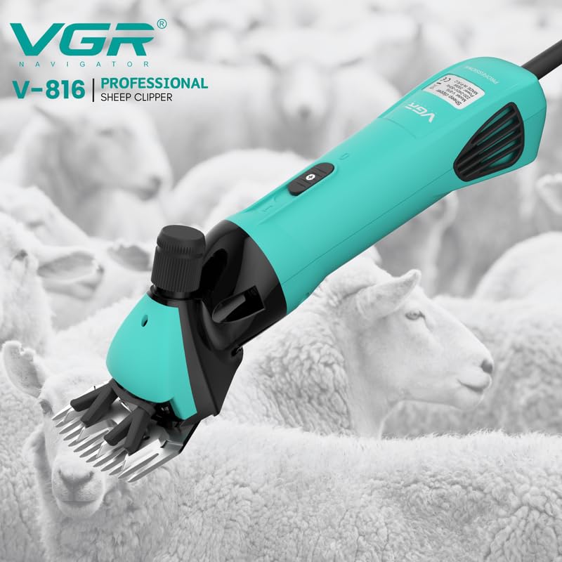 V-816 Professional Sheep-Goat Hair Cutting Clipper, Green Pet Hair Trimmer