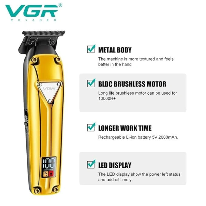 VGR V-904 Professional Hair Trimmer with DLC Coating & Digital Display - vgrofficial.in