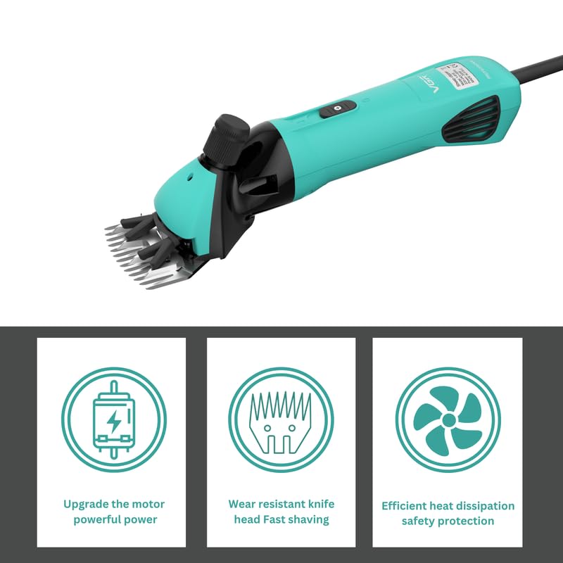 V-816 Professional Sheep-Goat Hair Cutting Clipper, Green Pet Hair Trimmer